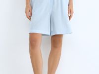 Шорты из хлопка и льна, Голубой
