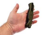 Складной нож Офицерский-С, сталь D2, рукоять пластик, зелёный