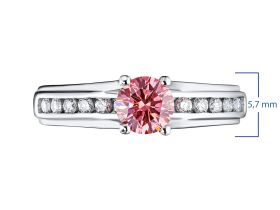 Кольцо из белого золота э0912кц09150600_pink