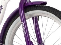 Детский велосипед Novatrack Butterfly 20, год 2023, цвет Белый-Фиолетовый