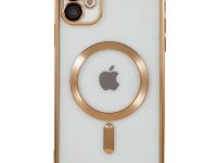 Чехол-накладка Case Show Youself Magsafe для Apple iPhone 11 пластиковый (золотая рамка)