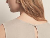 Платье миди льняное с округлым вырезом