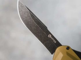 Фронтальный нож Mr.Blade Rover Black Stonewash, сталь 9Cr14MoV, рукоять Tan, MBS402-BSW/TN