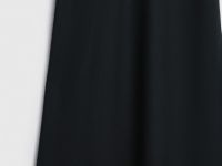 Юбка миди А-силуэта с эластичным поясом, Черный