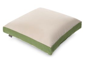 Подушка Бирни Велюр Молочный-Оливковый 45x45