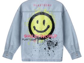 Куртка текстильная джинсовая для девочек