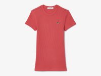 Женская футболка Lacoste приталенного кроя из хлопка в рубчик