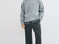Джемпер из кручёной пряжи, Серый