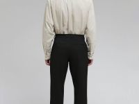 Брюки прямого кроя со складками