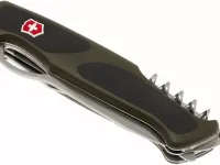 Многофункциональный складной нож Victorinox, сталь X55CrMo14, рукоять нейлон/эластомер, черно-зеленый