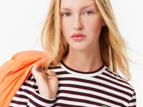 Женский лонгслив Lacoste из хлопка