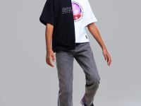 Брюки текстильные джинсовые для девочек