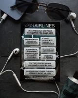 Набор объемных стикеров KK AIRLINES, А6