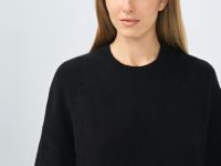 Платье-свитер с содержанием шерсти, Черный