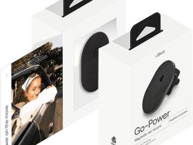 Автомобильный держатель uBear Go-Power 3,5–7" c беспроводной зарядкой Чёрный