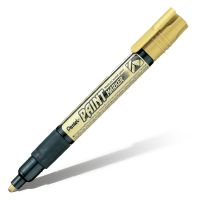 Маркер перманентный Pentel "Paint" 4,6 мм, с круглым наконечником, золотой