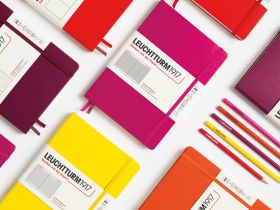 Записная книжка в линейку Leuchtturm A5 251 стр., твёрдая обложка, сиреневый