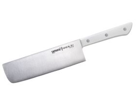 Набор из 5-ти кухонных ножей (овощной, универсальный, накири, шеф, сантону), Samura "Harakiri" (SHR-0250W) White, сталь AUS-8, рукоять ABS-пластик