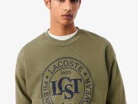 Мужской флисовый свитшот Lacoste свободного кроя