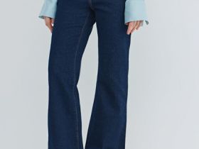 Джинсы Bootcut с высокой посадкой, Синий