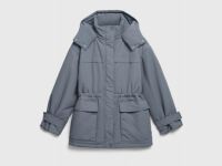 Куртка-парка с капюшоном, Серый