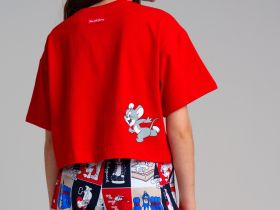 Фуфайка трикотажная для девочек (футболка)