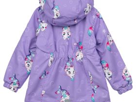 Куртка текстильная с полиуретановым покрытием для девочек (ветровка)
