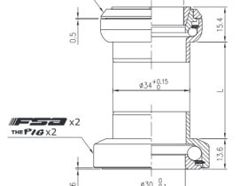 Рулевая колонка FSA THE PIG - NO.7 1"1/8  экстремальная gnn (черный)