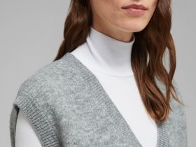 Трикотажный жилет с шерстью