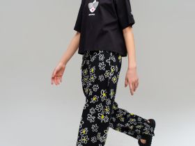 Брюки текстильные для девочек