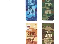 Закладки магнитные для книг MESHU "Military" 4 шт, 70*165 мм