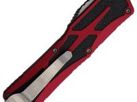 Автоматический фронтальный нож Heretic Colossus Recurve, сталь MagnaCut, рукоять алюминий, красный