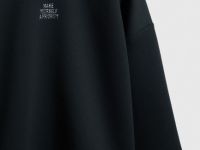 Объёмный свитшот с принтом и стопперами, Черный