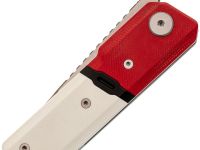 Складной нож Maxace Capsule-2, сталь 10CR15COMOV, рукоять G10, красный/белый