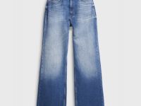 Широкие джинсы с высокой посадкой, Синий