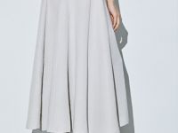 Юбка миди А-силуэта, Бежевый