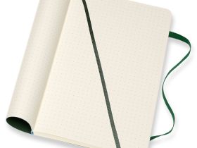 Записная книжка, пунктир Moleskine "Classic Soft" Large 13х21 см 192 стр., обложка мягкая зеленая