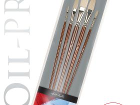 Набор кистей синтетика Pinax "Oil-PRO" овальные удлиненные 5 шт