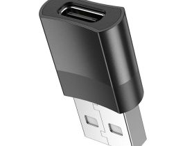 Адаптер Hoco UA17 USB 2.0/Type-C (черный)