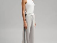 Брюки свободного кроя из футера