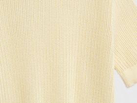 Ажурный джемпер с коротким рукавом, Желтый