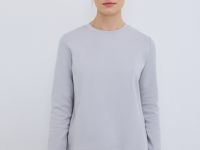 Лонгслив из плотного интерлока, Серый