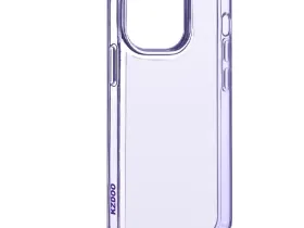 Чехол-накладка Kzdoo Guardian Case для iPhone 14 Pro Max пластиковый прозрачный (фиолетовая рамка)