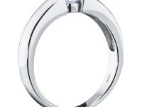 Обручальное кольцо из белого золота с бриллиантом э0901кц12154000