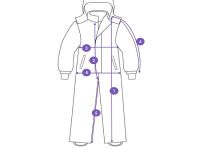 Комбинезон текстильный с полиуретановым покрытием для девочек