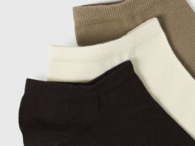 Короткие носки, 3 пары, Бежевый