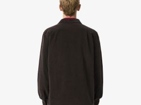 Мужская хлопковая велюровая рубашка Lacoste стандартного кроя