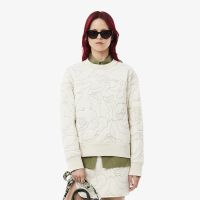 Женская двусторонняя толстовка Lacoste с вышивкой