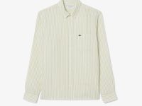 Мужская льняная рубашка Lacoste в полоску