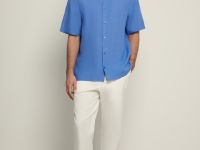 Рубашка изо льна с коротким рукавом